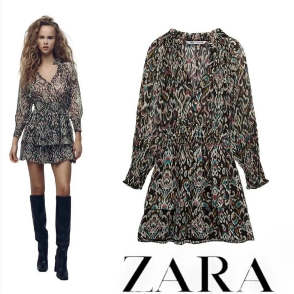 Zara Women's Multicolor Patterned Dress